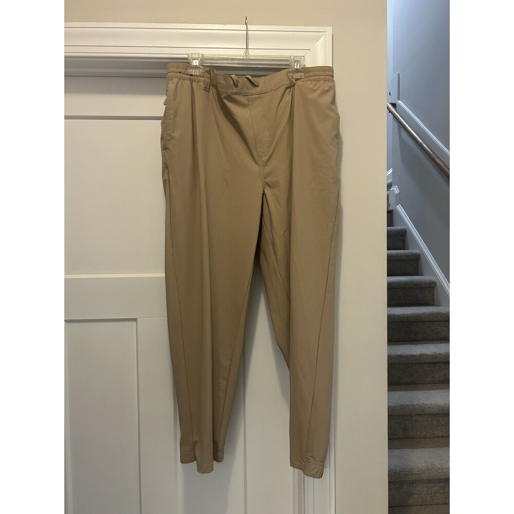 Birdie Bound Golf Jogger Pants Men  2X Tan Beige Lightweight Stretch Performance
